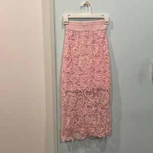 Pink lace skirt - matching top also listed